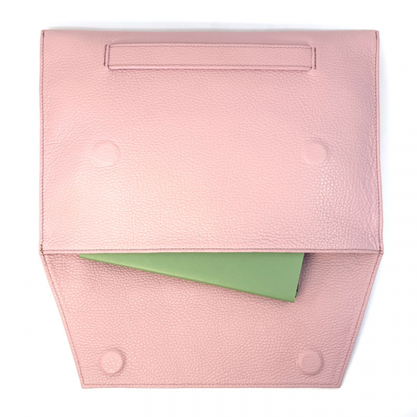 BGents leather Laptop Tablet, Couvert pink, Innenansicht